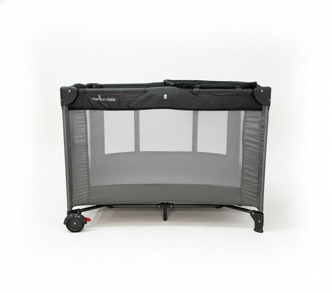 BERÇO PORTATIL PREMIUM BABY INFINITY CINZA